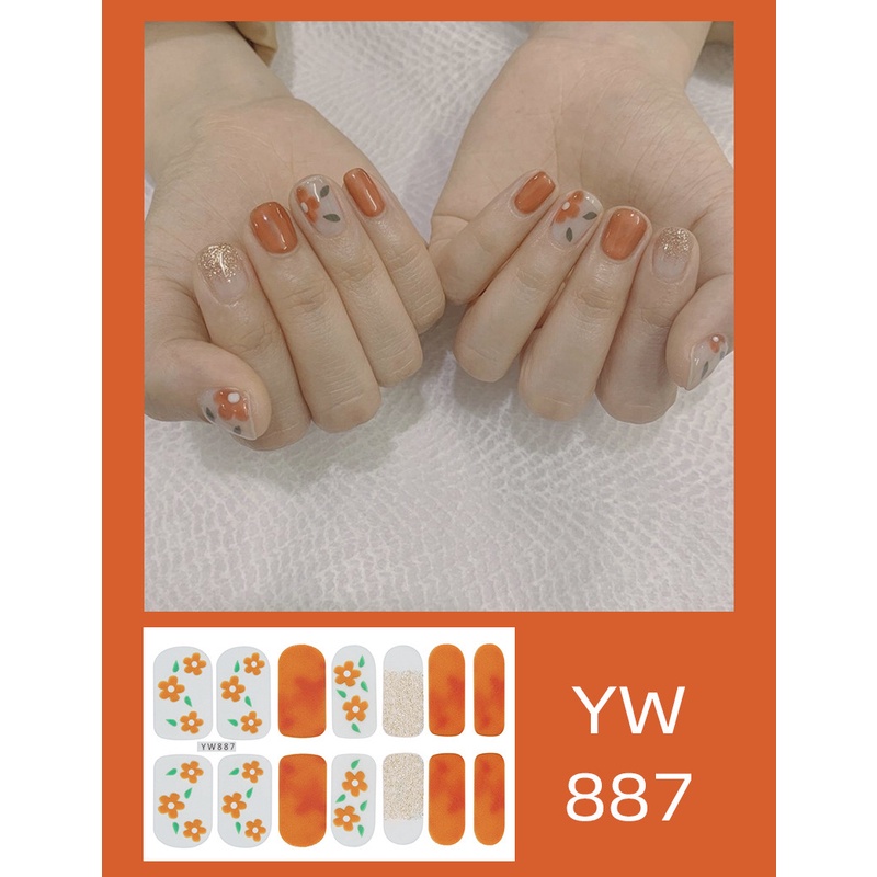 Bộ sticker dán móng tay trang trí 3D Jojo YW870-901 dán móng đẹp chống nước nhiễu mẫu đẹp