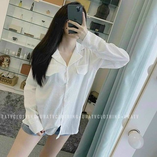 Áo sơ mi cổ vest túi hộp