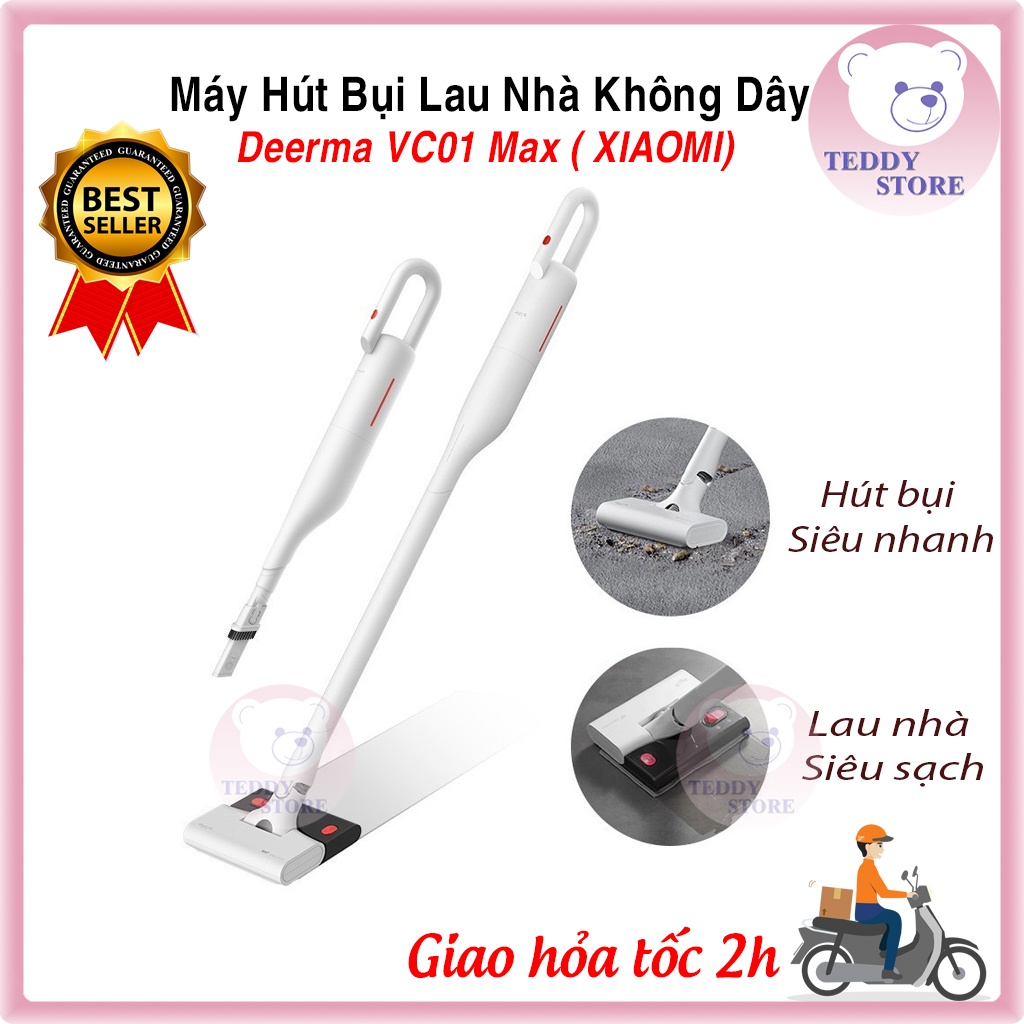 Máy Hút Bụi Lau Nhà Không Dây 2IN1 Deerma VC01 Max CHÍNH HÃNG BẢO THÀNH 12 THÁNG
