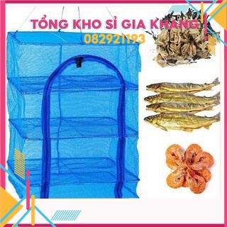 sp524 Lồng Phơi Thực Phẩm, Phơi Cá Khô Chống Ruồi Muỗi, Côn Trùng Bằng Lưới PE Dễ Dàng Vệ Sinh,Thu Gọn size to