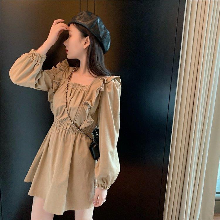 Đầm ngắn tay dài thời trang thu đông cho nữ 2022