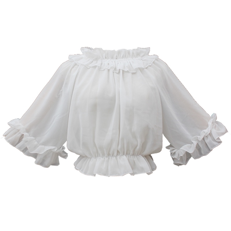 Sẵn -Aó sơ mi tay ngắn kết hợp cùng JSK lolita