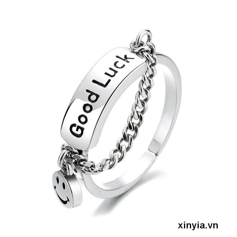 Bộ Nhẫn Cặp Đôi Hình Mặt Cười Có Thể Điều Chỉnh