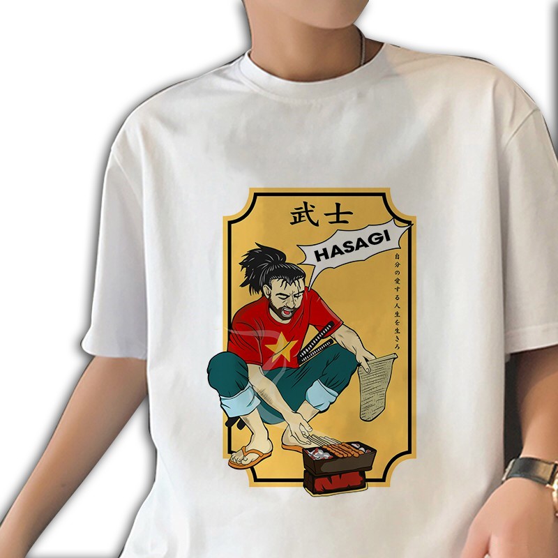 <SMLshop> ÁO THUN NAM NỮ YASUO QUẠT CHẢ (trắng)