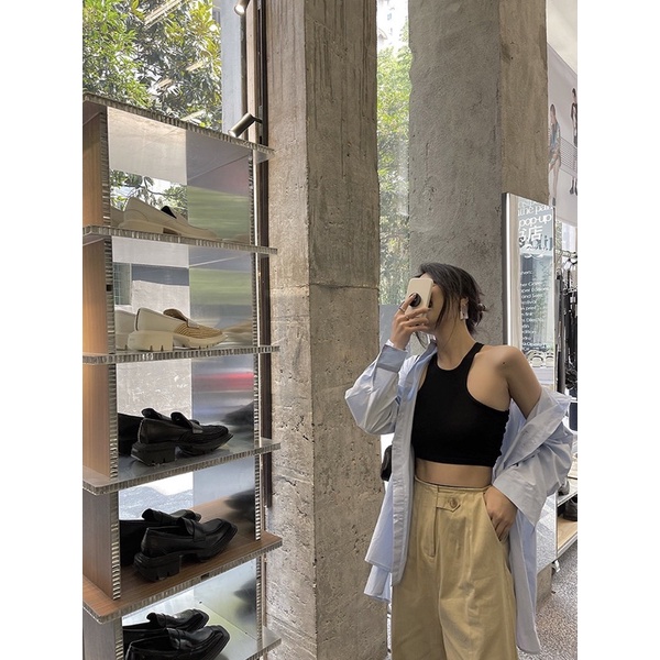 Áo croptop ba lỗ MOODY NUDY | BigBuy360 - bigbuy360.vn