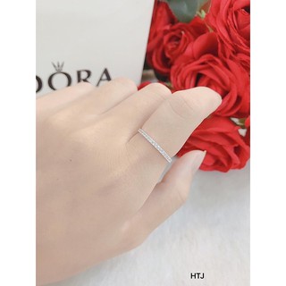 Nhẫn bạc 1 hàng đá 💍 nhẫn bạc dải đá nữ