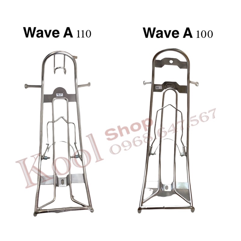 Baga Lượn Thái 10Ly Inox Trắng Wave 100/110 Hàng Chuẩn