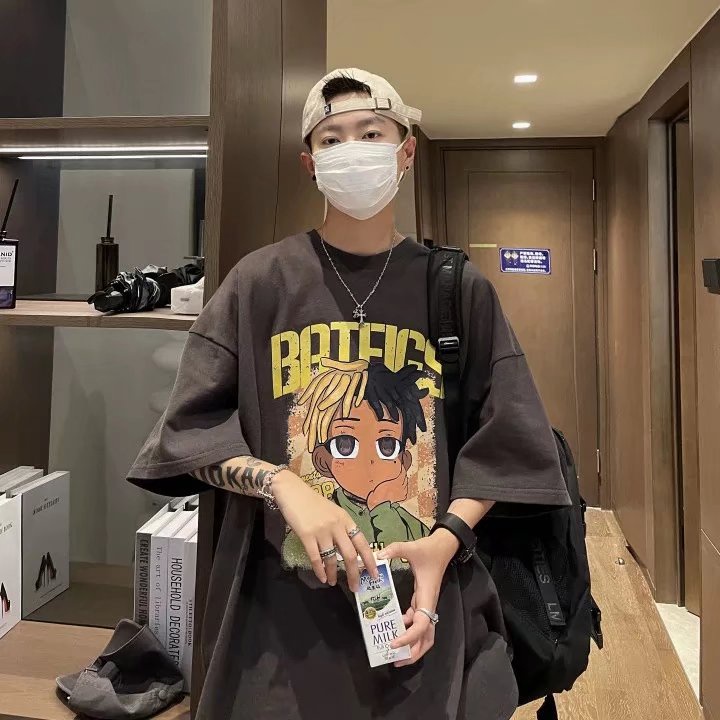 Áo Thun Tay Ngắn Dáng Rộng Thời Trang Mùa Hè Phong Cách Hip hop Mới