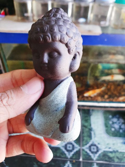 TƯỢNG PHẬT TRANG TRÍ HỒ CÁ NON BỘ CAO 8CM