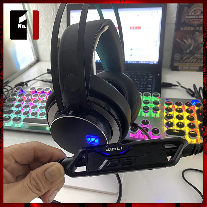 Tai Nghe Nhạc Headphone Gaming Chụp Tai ZIDLI ZH17 Led RGB Tai Nghe Game Thủ Máy Vi Tính Laptop Pc