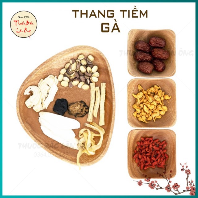 Sỉ 10 Thang Tiềm Gà (Hút chân không) - Thuốc bắc hầm gà, nấu canh dưỡng sinh, canh bồi bổ sức khỏe