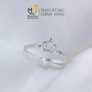 Nhẫn nữ bạc đẹp, nhẫn bạc vương miện trang sức phong cách Hàn Quốc  Minh Thoa JEWELRY