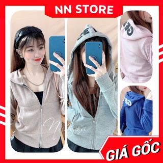 Áo khoác chống nắng nữ chất thun gân tăm co giãn thêu chữ dễ thương TP116