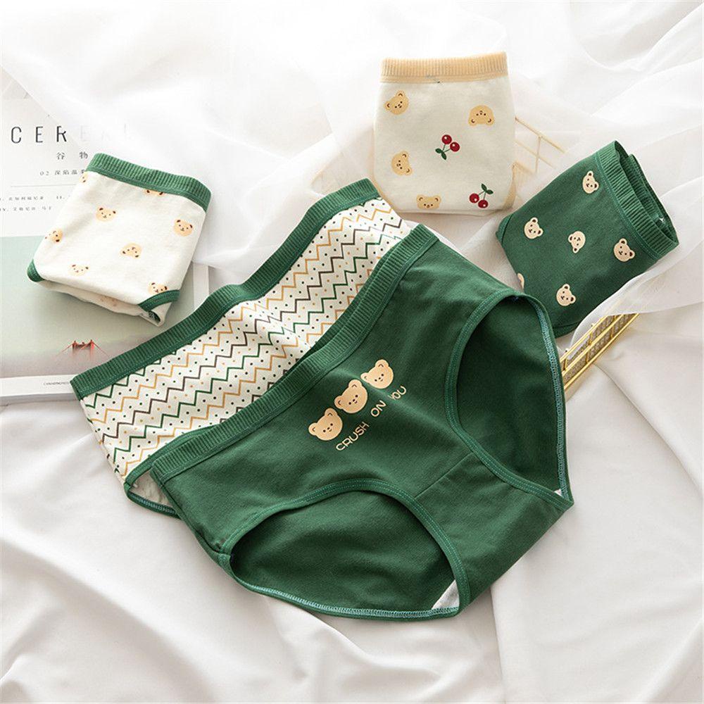 LEILY Quần Lót Cotton Co Dãn Tốt Dùng Làm Quà Tặng Cho Bé Gái