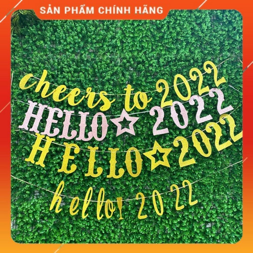 Dây Treo Chữ Trang Trí Tết 2022 ❤️ FREESHIP❤️ Chữ HELLO Cheer HAPPY NEW YEAR ❤️ Momomart ❤️