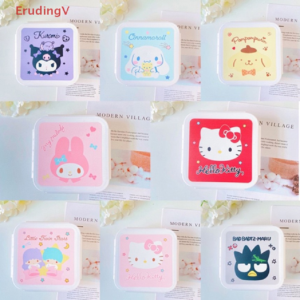 [ErudingV] Hộp Đựng Thức Ăn Trưa Hình Vuông Có Khóa Cài Kín Trái Cây Cho Học Sinh [Mới]