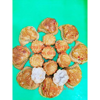 Vía Quan Âm 19 âm lịch - 10 bánh nướng chay hoa sen nhân đậu dừa môn 40-45g