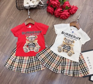 Sét gấu buberrry Size đại cho bé mặc hè ( kèm ảnh thật)