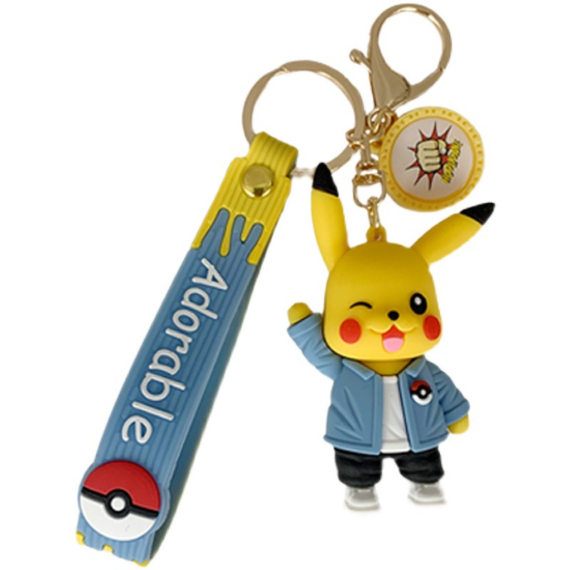 Móc Khóa Pikachu Squirtle Snorlax Psyduck Dễ Thương