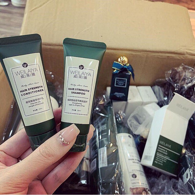 [Chính Hãng] Sét Dầu Gội+Xả Weilaiya Ngăn Rụng, Kích Thích Mọc Tóc Size(20 + 20)ml | BigBuy360 - bigbuy360.vn