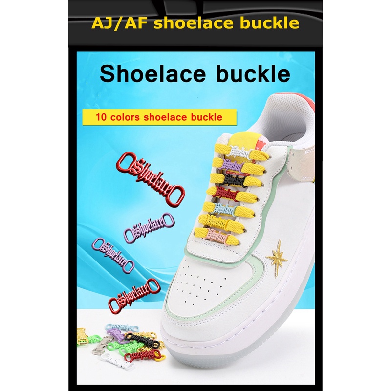 1 Cặp Khóa Dây Giày Thể Thao A-J03 Bằng Kim Loại Hình Chữ Cái DIY