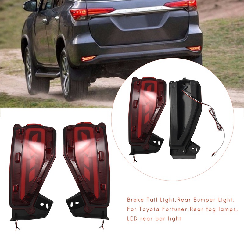 1 Cặp Đèn Phanh Phản Quang Gắn Đuôi Xe Hơi Toyota Fortuner 2015-2017
