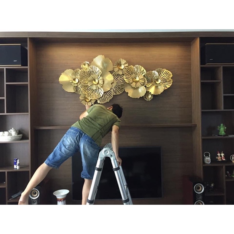 Tranh sắt Hoa Mai Vàng Treo Tường Decor Trang Trí. 1m8x 90cm. Bảo hành 5 năm.