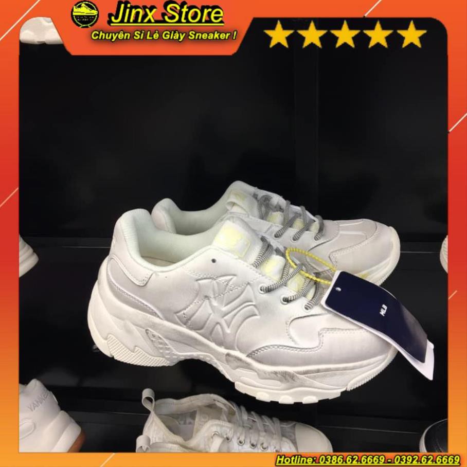 [ FREE SHIP ] Giày thể thao sneaker trắng M L B  phối chứ NY BẨN full size, full bill box hàng 1:1
