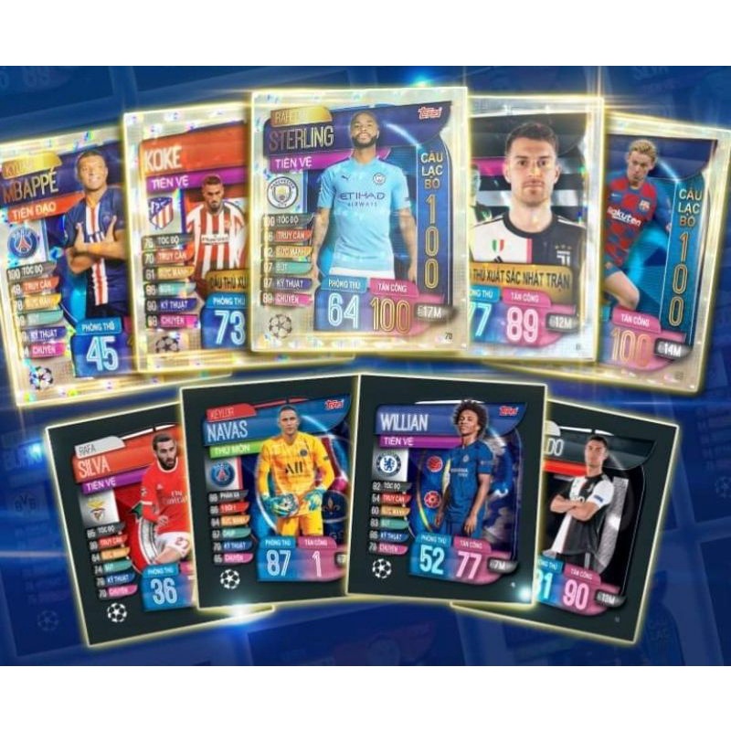 Thẻ cầu thủ bóng đá Match Attax size Poca 2019/20 Thẻ in 2 mặt ST STORE CARD