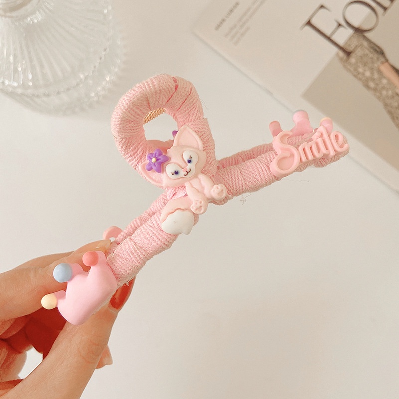 Kẹp càng cua quần vải đính charm dễ thương