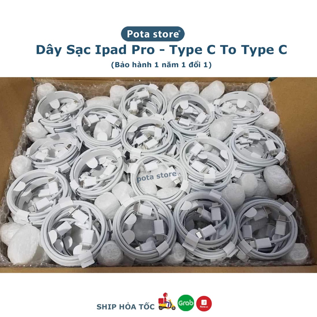 Dây Sạc Nhanh 2 Cổng Type C Zin Dùng Cho iPad Pro, iPad Air