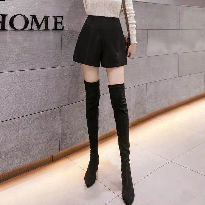 [AN MỘC] Quần short nữ/ Quần đùi dạ lông mềm mại khoá sau sang chảnh cho nữ