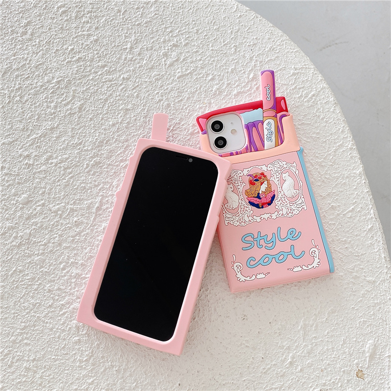 Hộp đựng điện thoại iPhone 6 7 8G 6 7 8Plus X XS XS Max XR 11 11pro 11promax 12 12pro 12mini 12promax màu hồng