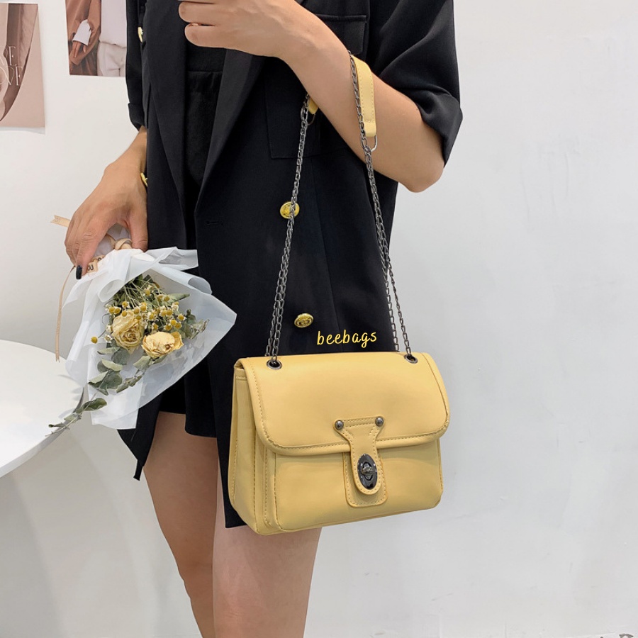 Túi Nữ 2 Ngăn Xinh Xắn Màu Vàng, Đen, Trắng Xinh Xắn | TX24 | Túi Xách Da Đựng Được Nhiều Đồ, Phù Hợp Đi Làm Đi Chơi