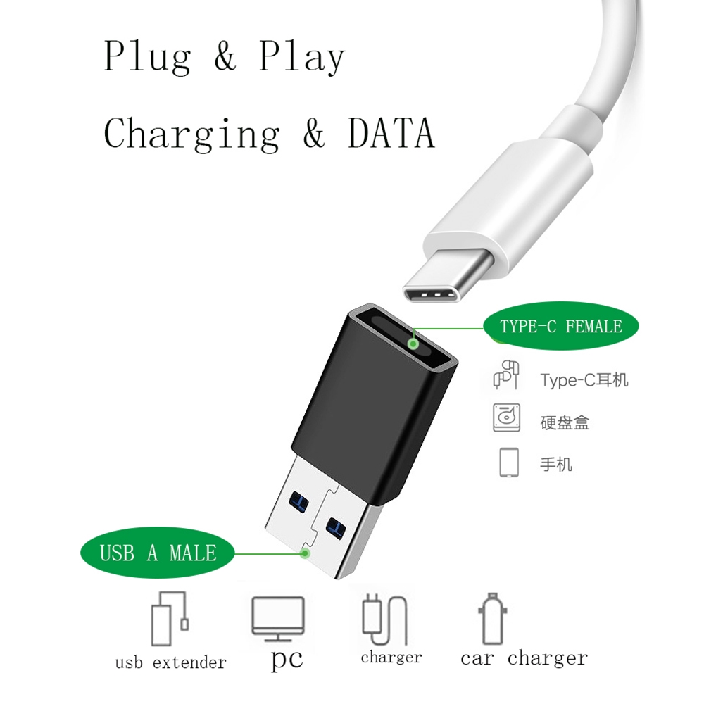 Đầu Chuyển Đổi USB Sang USB Type c OTG Cho Samsung S20 Xiaomi Mi 9t Oneplus 7 6t