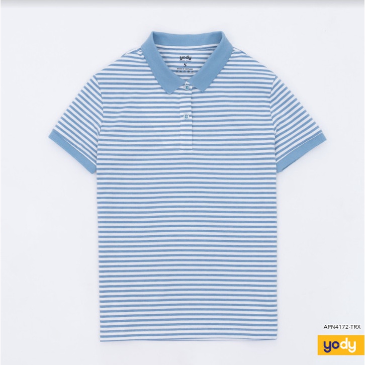 Áo phông polo YODY kẻ nữ Melange trẻ trung và vô cùng năng động - APN4172 | BigBuy360 - bigbuy360.vn