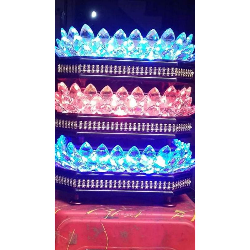 Đế Sen vuông Pha lê thủy tinh