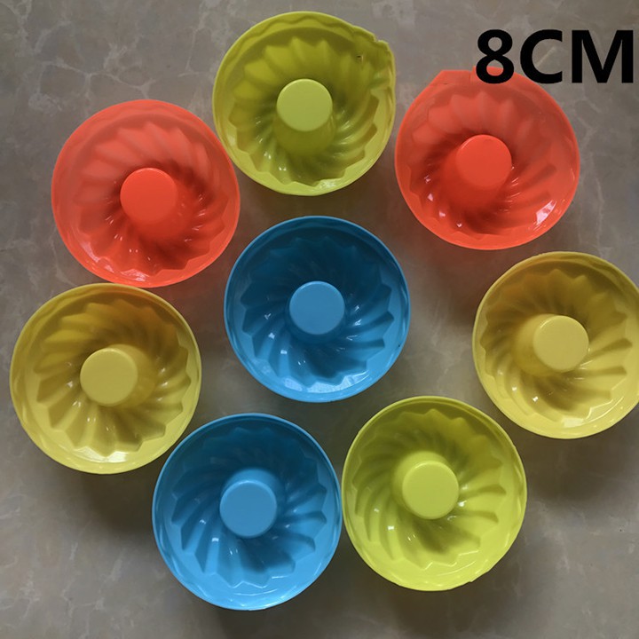 HCM - Combo 5 khuôn silicon làm bánh nướng chiffon mini hay làm Jelly râu cau tráng miệng