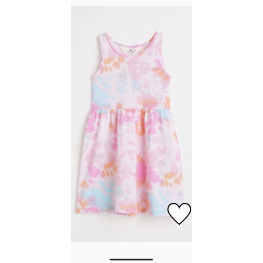 Váy sát cánh hồng loang cotton bé gái