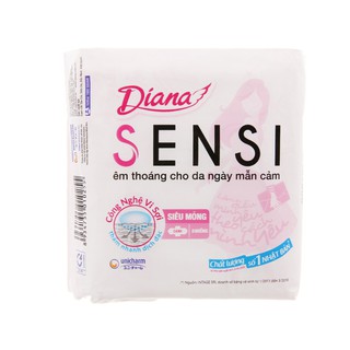 Băng vệ sinh Diana Sensi siêu mỏng cánh 8 miếng