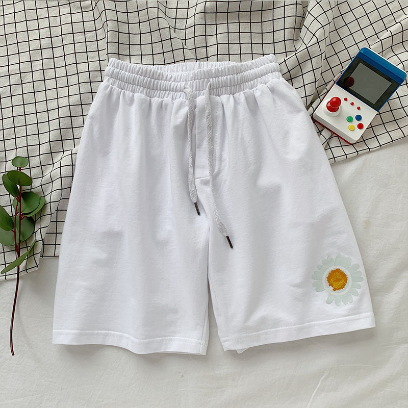 Quần Short Ống Rộng Họa Tiết Hoa Cúc Dễ Thương Dành Cho Nữ Jp5