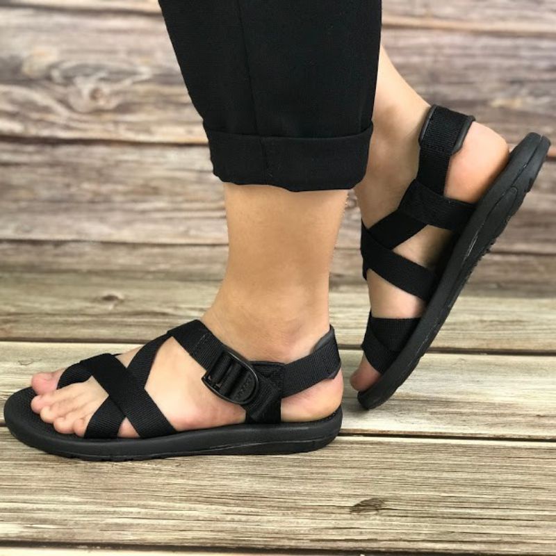 Sandal Vento nữ xỏ ngón NV117 (size 35-38) đen/đen đỏ/đen tro