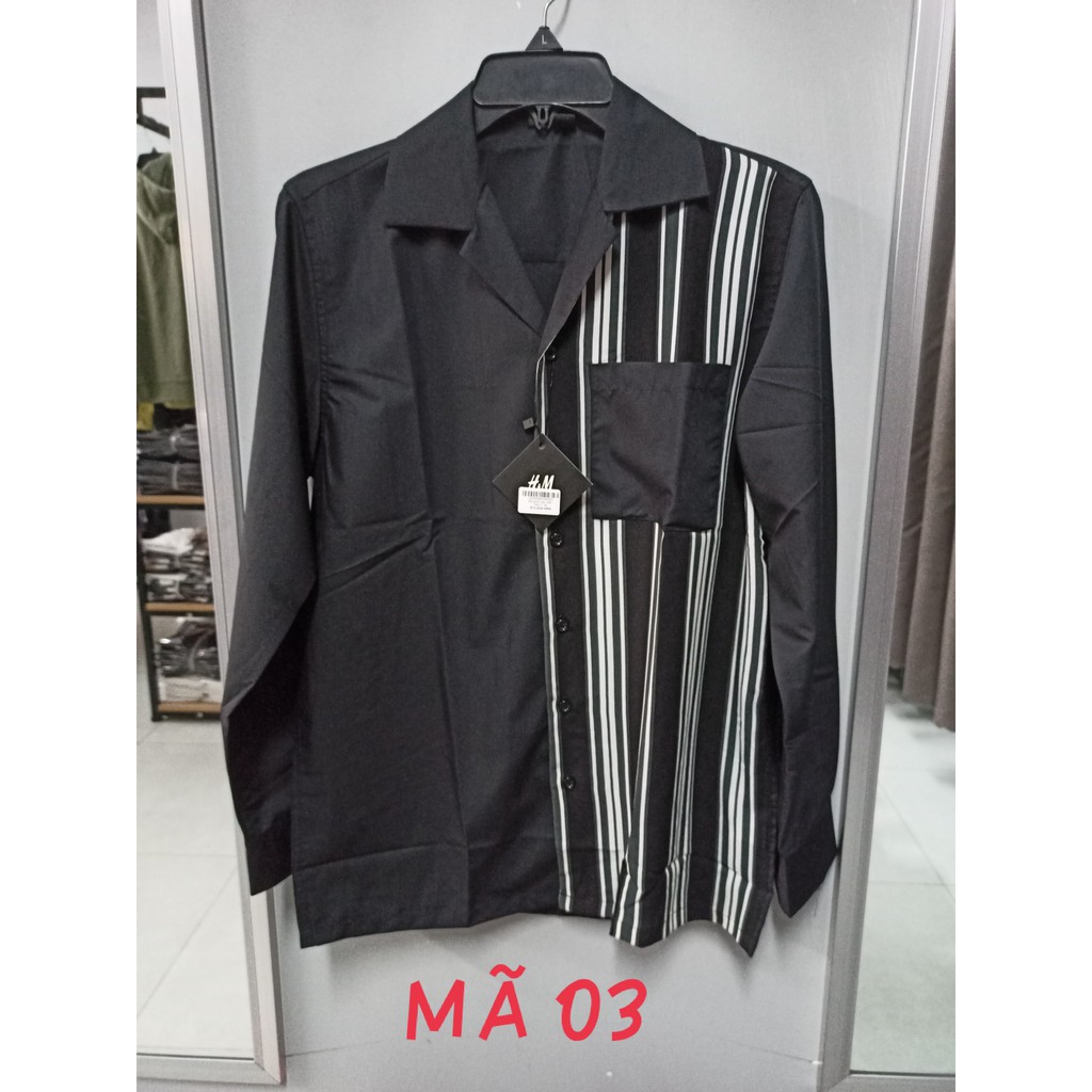 [Mã FAMAYMA2 giảm 10K đơn 50K] Áo sơ mi Nam cổ bẻ tay dài sọc 2 màu HM | BigBuy360 - bigbuy360.vn