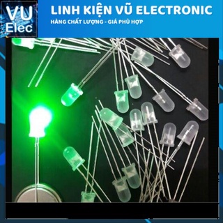 Gói 10 bóng led 5mm màu xanh lá đục