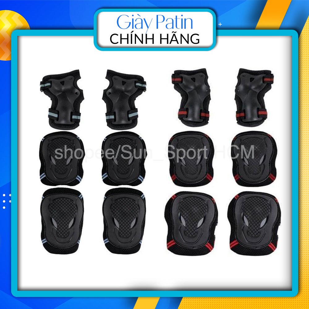 Bộ bảo hộ trượt patin cho bé gồm 6 chi tiết gồm đầu gối, khuỷa tay, bàn tay chính hãng giá rẻ SU02