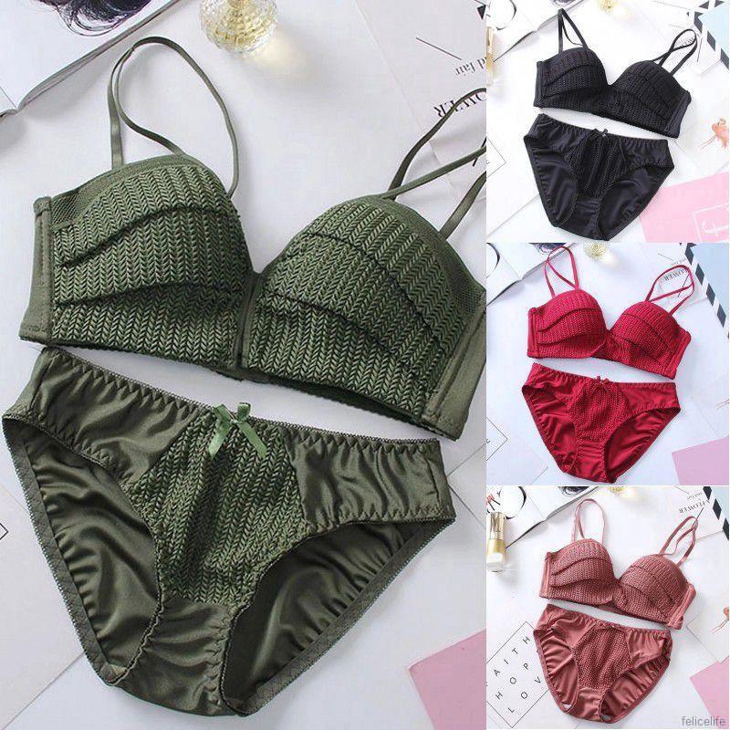 Áo ngực không gọng màu trơn viền ren quyến rũ cho nữ