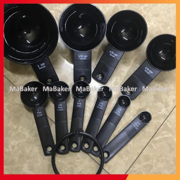 Xả cắt lỗ Bộ thìa đong nhựa cao cấp 11 cái - MaBaker