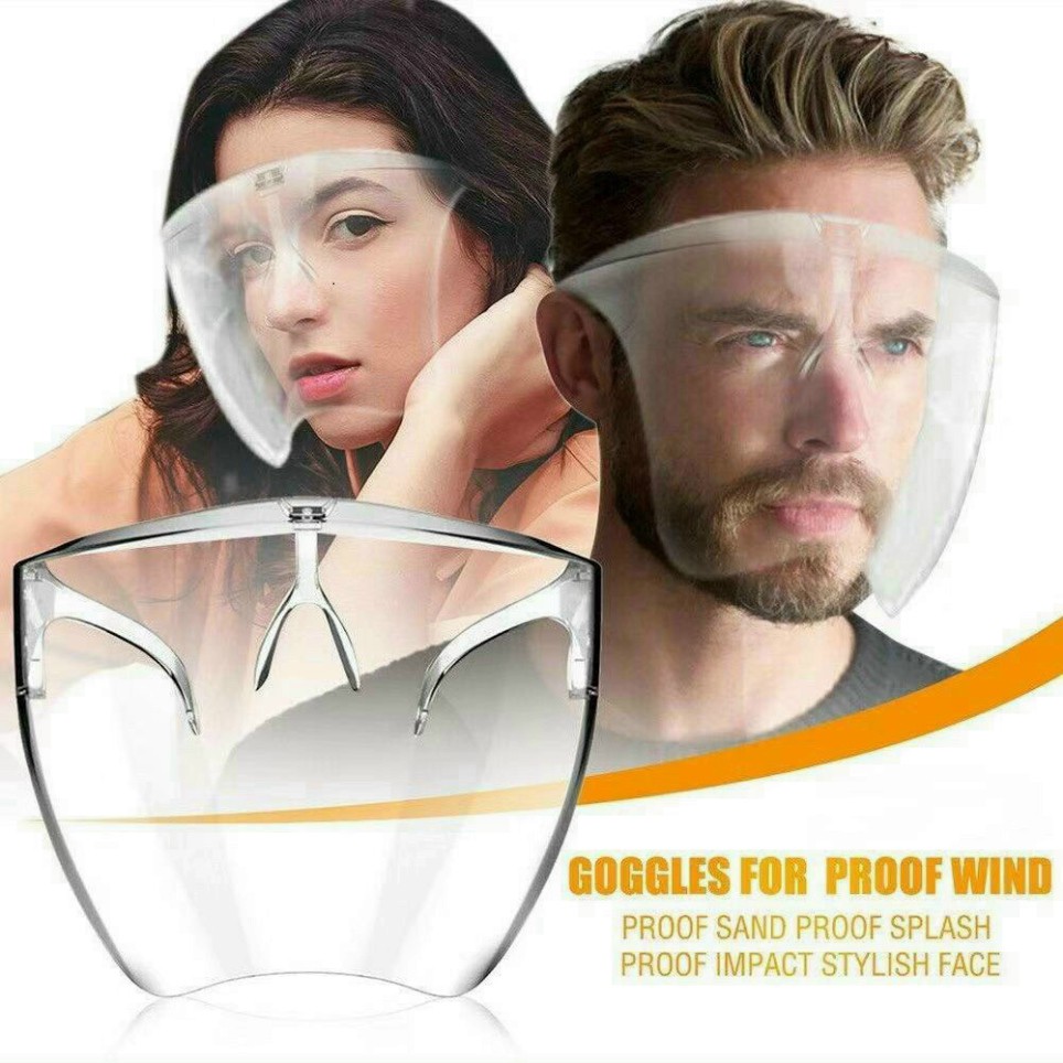 Kính Chống Giọt Bắn Phòng Dịch Bảo Hộ Full Face Trong Suốt - Mặt Nạ Chống Giọt Dầu Văng Bắn Chống Bụi gió THỜI TRANG . .