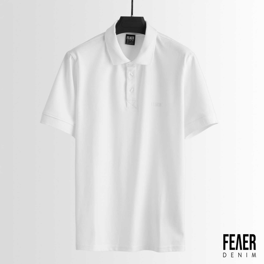 Áo polo nam FEAER DENIM chất thâm hút thoáng khí vải cotton PREMIUM POLO trắng và đen | BigBuy360 - bigbuy360.vn