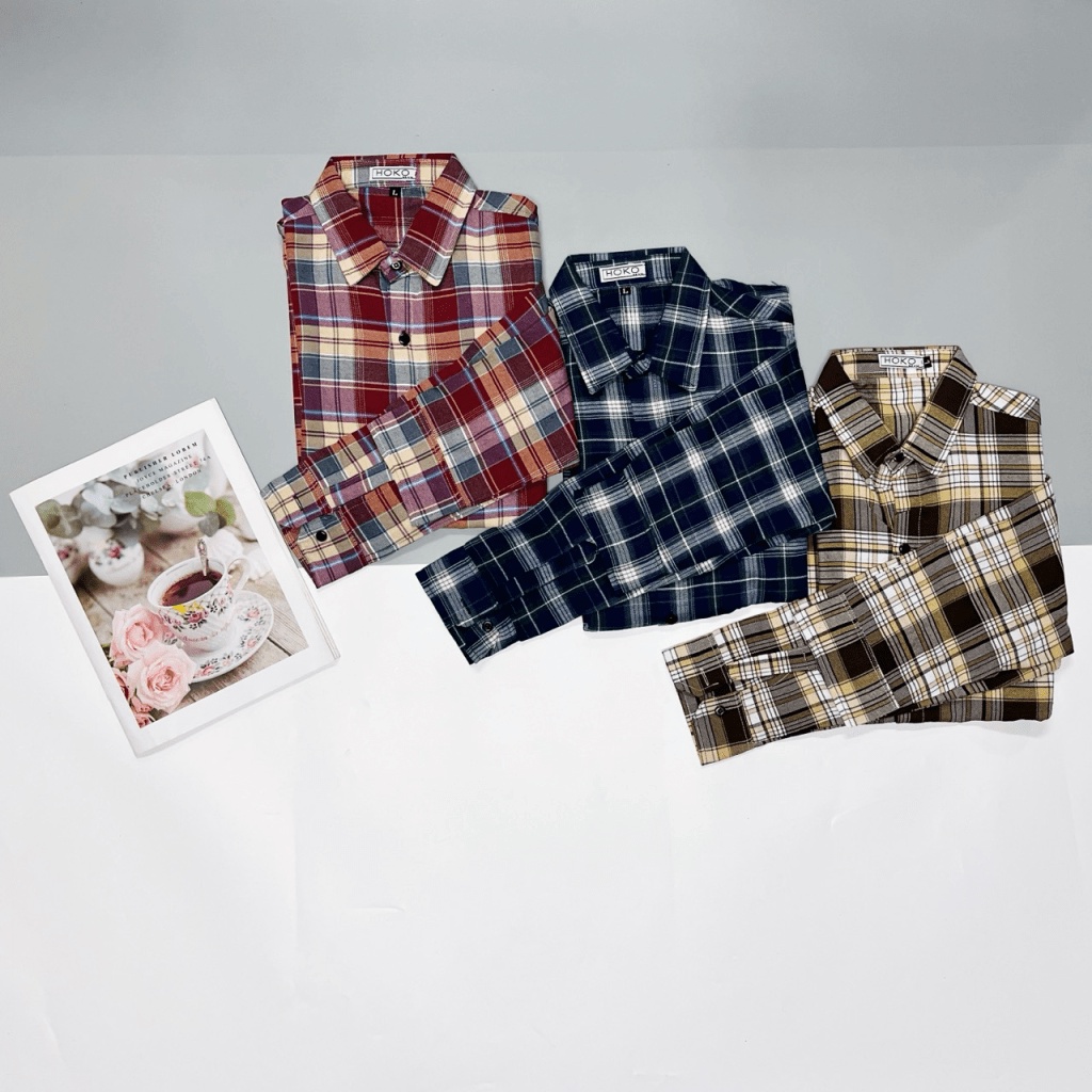 (HCM) ÁO SƠ MI NAM DÀI TAY CARO THỜI TRANG HÀN QUỐC SIÊU HOT , ĐẸP TRAI TÔN DÁNG FORM CHUẨN SIÊU HOT KOKO MI FASHION